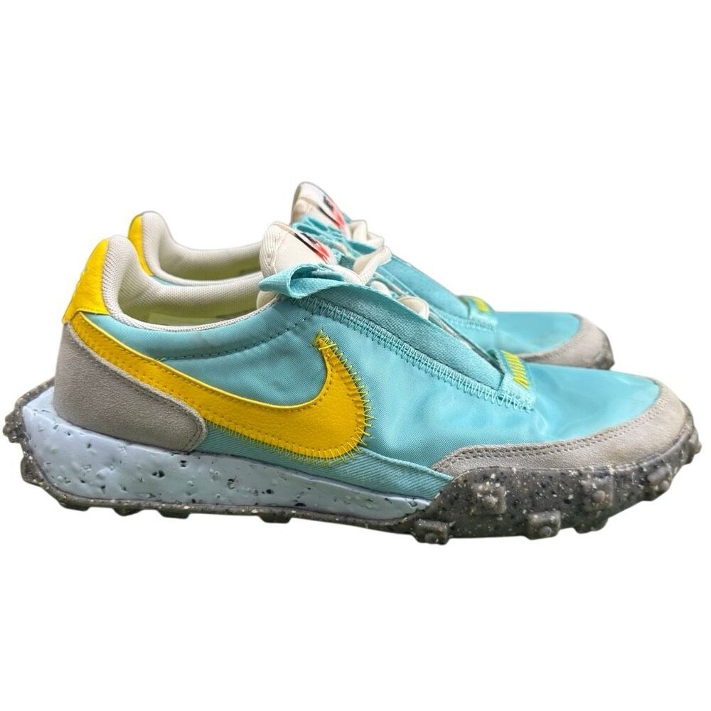 Nike Waffle Racer Crater Womens Sz 8.5 Mens 7 Bleached Aqua CT1983-400